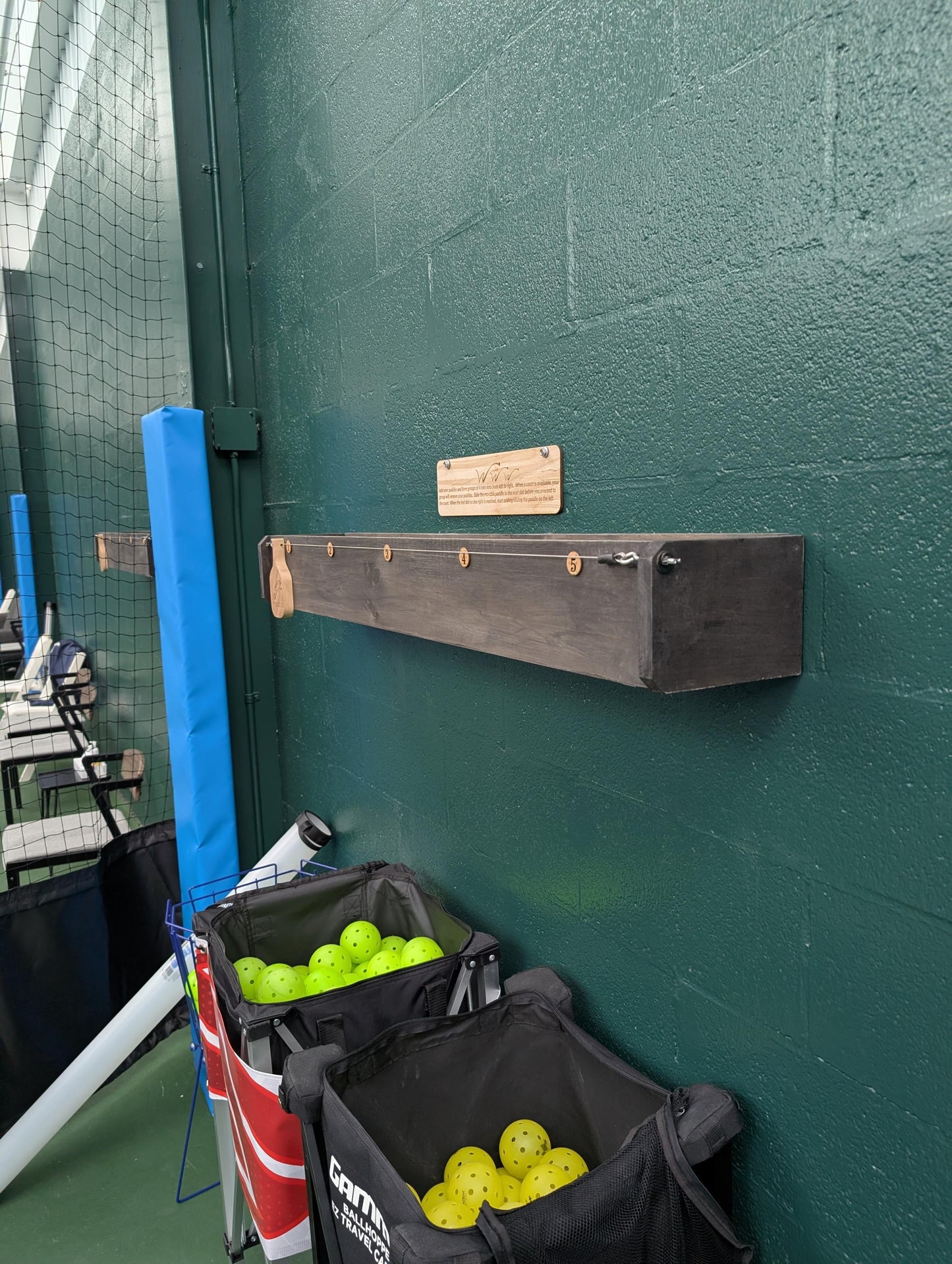 Indoor Customized Stained Paddle Rack