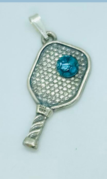 Sterling Silver Pickleball Pendants