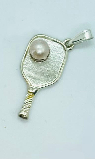 Sterling Silver Pickleball Pendants