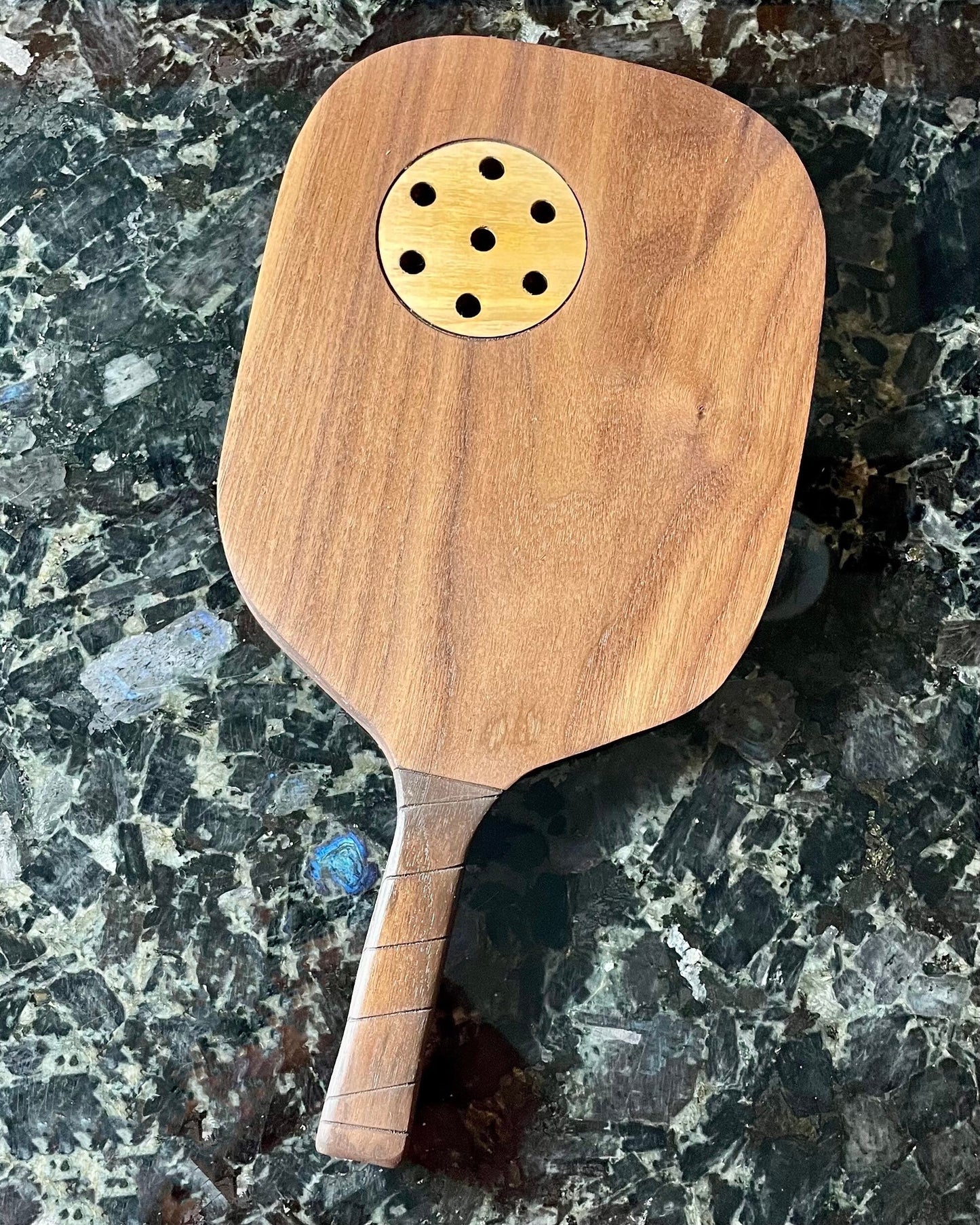 Solid Hardwood Pickleball Charcuterie Boards with Inlayed Ball- Cheese Board - Cutting Board