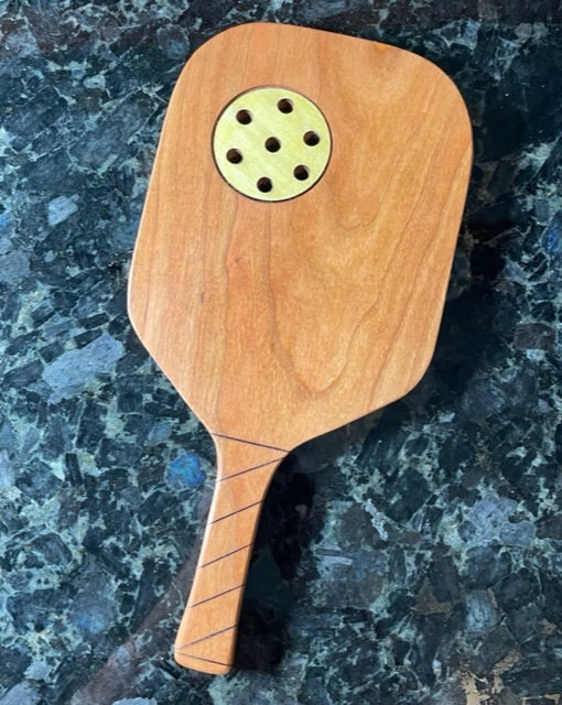 Solid Hardwood Pickleball Charcuterie Boards with Inlayed Ball- Cheese Board - Cutting Board