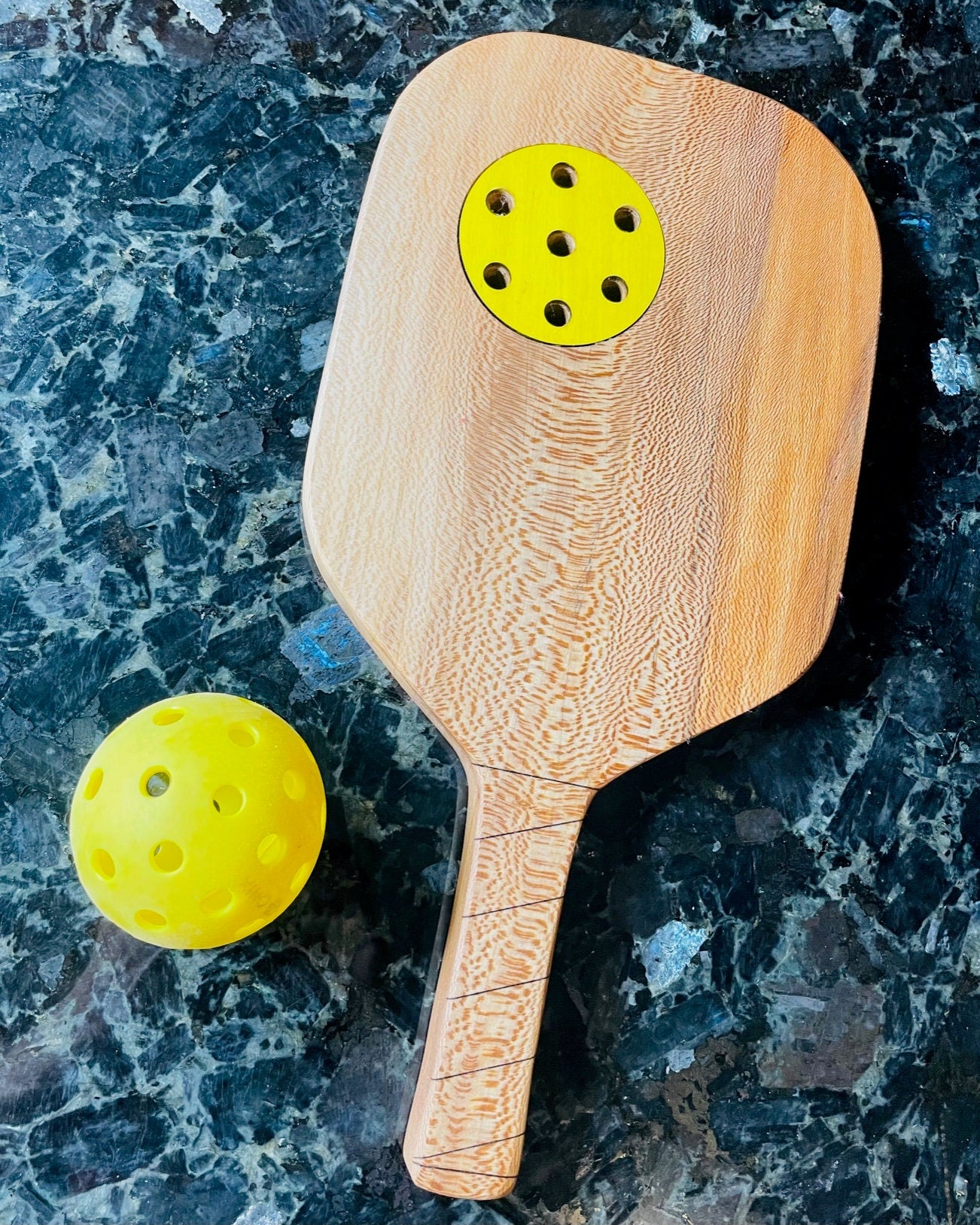 Solid Hardwood Pickleball Charcuterie Boards with Inlayed Ball- Cheese Board - Cutting Board