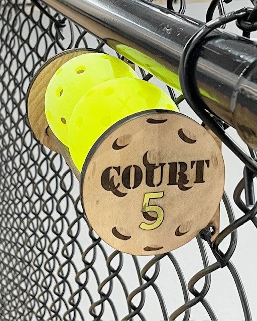 Indoor Pickleball Court ball holders