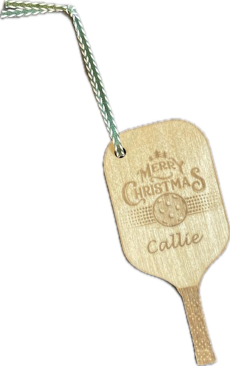 Personalized Christmas Pickleball Ornaments 4.5”