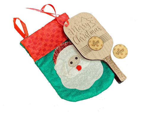 Personalized Pickleball Paddle Christmas Ornaments