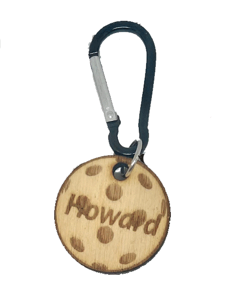 Personalized Pickleball Round Key Holder, or Gear Bag Holder