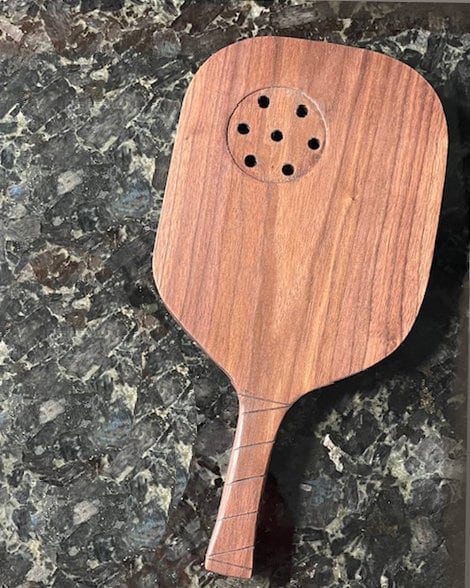 Solid Walnut Pickleball Charcuterie with Ball- Cheese Board - Cutting Board